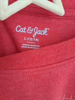 12/14A | ALE - Remera MC roja c estampa em blanco - CAT&JACK - Talle L (12-14 años) - comprar online
