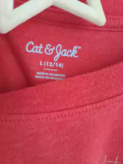 12/14A | ALE - Remera MC roja c estampa em blanco - CAT&JACK - Talle L (12-14 años) - comprar online