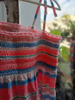 14A | Musculosa bretel regulable a rayas celeste, salmón - OLD NAVY - Talle 14 años en internet