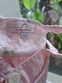 RN | Jardinero rosa c volados - BABY COTTONS - Talle NB - comprar online