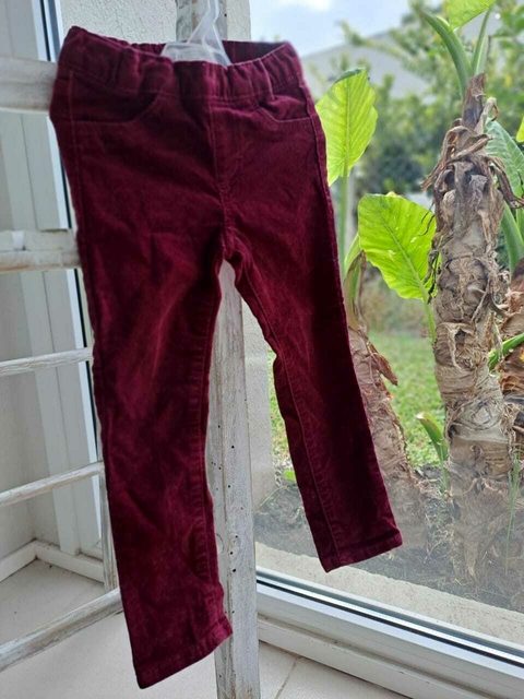 Pantalón de corderoy bordó - H&M - Talle 1 1/2-2 años