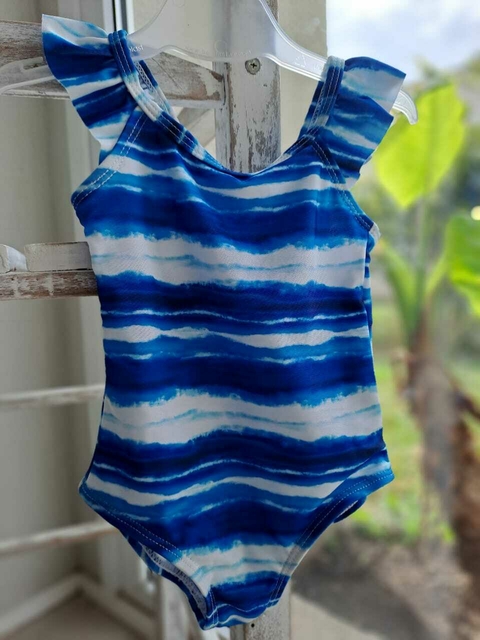 3/6M | NUEVO! Traje de baño a rayas azul y blanco - PRIMARK - Talle 3 a 6 meses