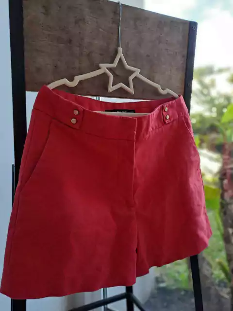 Short de vestir rojo - ZARA - Talle XS