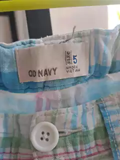 5A | Short a cuadros celestes y rosas - OLD NAVY - Talle 5 años - comprar online