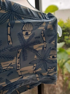 23M | Short de baño elastizado c palmeras en celetse y blanco - TEX -Talle 23 meses en internet