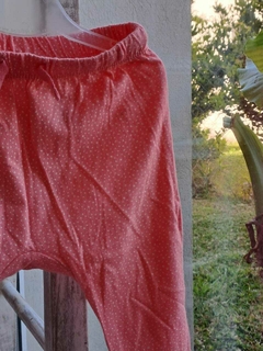 6/9M | Pantalón algodón salmón c pintitas blancas - H&M - Talle 6 a 9 meses en internet