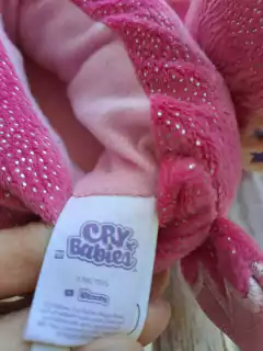 LUPE Pantuflas c muñeco en punta, fucsia y blanco - CRY BABIES - 11 y medio mide la suela/plantilla. - tienda online