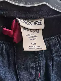 12M | Short de jean azul c cordón fucsia - CHEROKEE - Talle 12 meses - comprar online