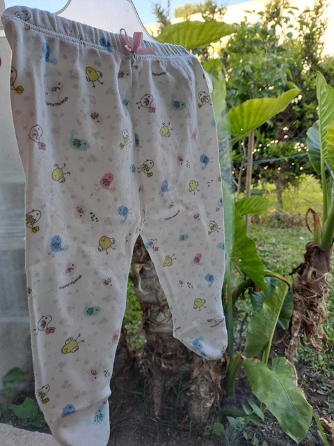 1/3M | Ranita c volados atras, blanca c pollitos de colores - miniMIMO - Talle XS (1a3 meses)
