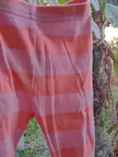 3/6M | Pijama remera ML rosa + pantalón rayado naranja y rosa "Still awake" - PLACE - Talle 3a6 meses - tienda online