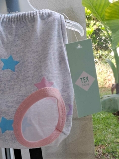 9/12M | NUEVO! Bombachudo de algodón gris c estrellas de colores - TEX- Talle 9 a 12 meses - comprar online