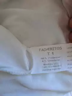 Vestido c bretel blanco de algodón c estrellas plateadas - Talle 1 año en internet