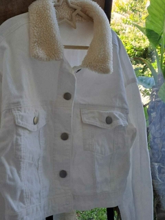 Campera de corderoy blanca con cuello de corderito - SHEIN - Talle XS (34) - comprar online