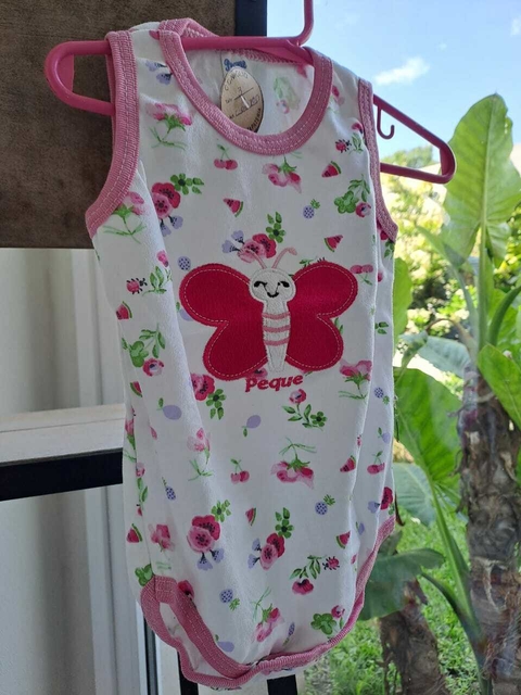 3M | NUEVO - Body SM blanco con mariposa - CONIGLIO - Talle 3 meses