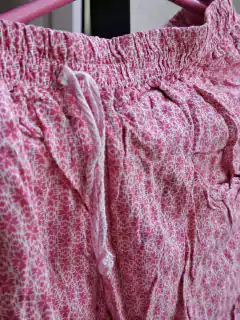 4A | Pantalón babucha blanco con guardas rosas - CHEEKY - Talle 4 años en internet