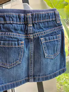 12/18M | Pollera de jean azul c cintura elástica - OLD NAVY - Talle 12 a 18 meses - Lo Canto • Moda Circular