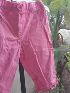3M | Pantalón rosa cintura elástica , voladitos abajo- Talle 3 meses - Lo Canto • Moda Circular
