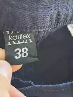Pantalón semielastizado azul - Talle 38 en internet