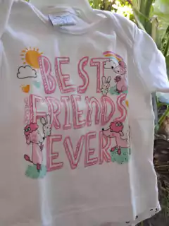 1/3M |Set remera de algodón blanca c letras rosas + short blanco c conejos - GRISINO - Talle 1-3 meses - comprar online