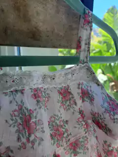 4A | Blusa de gasa transparente de flores rosas, forrada - CHEEKY - Talle 4 años - Lo Canto • Moda Circular