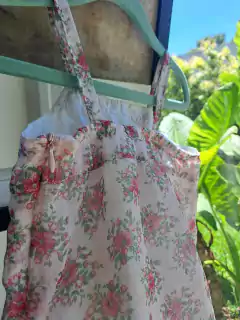 Imagen de 4A | Blusa de gasa transparente de flores rosas, forrada - CHEEKY - Talle 4 años