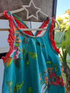 10A | Vestido musculosa de modal turques c flores rojas - ZUPPA. Talle 10 años en internet