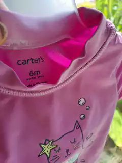 6M | Set: remera de agua lila c gatito + bombacha de agua magenta c voladitos violeta y celeste - CARTERS - Talle 6 meses - tienda online