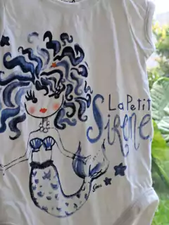 6M | Body MC blanco c sirena azul - GIMOS - Talle 6 meses en internet