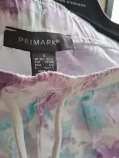 10/12A | Short de algodón c cordón batik violeta y celeste - PRIMARK - Talle 10-12 años - Lo Canto • Moda Circular
