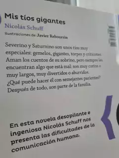 Libro: "Mis tíos gigantes" - Santillana - Edad: + 8 años - comprar online