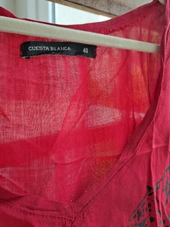 Remera SM roja c estampa leopardo negro - CUESTA BLANCA - Talle 40 en internet
