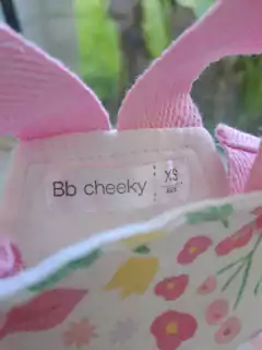 Jardinero de algodón c flores rosas y amarillas - CHEEKY - Talle XS - Lo Canto • Moda Circular