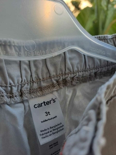 3A | Short gris bolsilos y elástico en cintura - CARTERS - Talle 3 años. - Lo Canto • Moda Circular