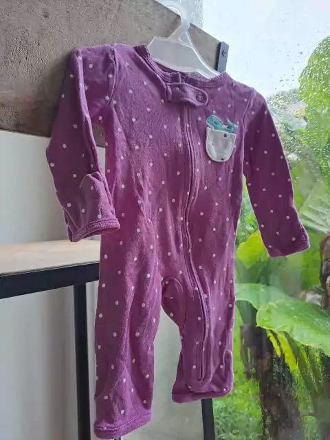 RN | Pijama ML violeta c lunares y aplique ballena-CARTERS-Talle NB