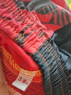 3/6M | Traje de baño rojo y negro - Talle 3 a 6 meses. en internet
