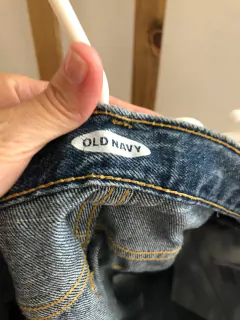 14A | Short de jean azul con detalle de bordado fluo en los costado. OLD NAVY. Talle 14 años. 35 cm de cintura. - comprar online