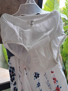 3/6M | Vestido SM bretel jean y pollera blanca c guardas rojo y azul+ bombachudo - baby GAP - Talle 3 a 6 meses en internet