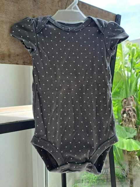 3M | Body MC gris oscuro a lunares blancos - CARTERS - Talle 3 meses