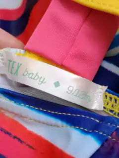 9/12M | Traje de baño a rayas azul, amarillo, naranja - TEX Baby - Talle 9a12 meses - comprar online