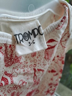 3/6M | Body MC blanco c animales de mar rojos - TROMPO - Talle 3 a 6 meses - comprar online