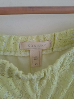 14A | Short de encaje amarillo - KOSIUKO - Talle 14 años - Lo Canto • Moda Circular
