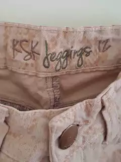 12A | Jean rosa animal print c cierre abajo - KSK - Talle 12 años. La cimtura mide 29 cm. en internet