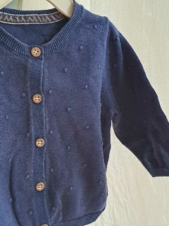 3/6M | Sweater prendido azul c apliques de bolitas - MATALAN - Talle 3 a 6 meses en internet