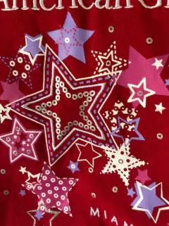 10/12A | Remera MC roja "American Girl". Talle 10/12 años. - comprar online