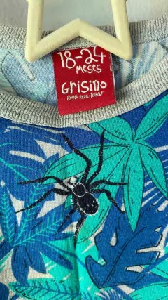 18M | Remera musculosa verde y azul con estampa de araña. GRISINO. 18/24 años. - comprar online