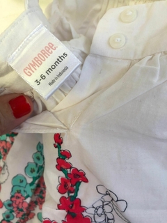 3/6M | Vestido blanco con flores rojas. GYMBOREE. Talle 3/6 meses. - comprar online