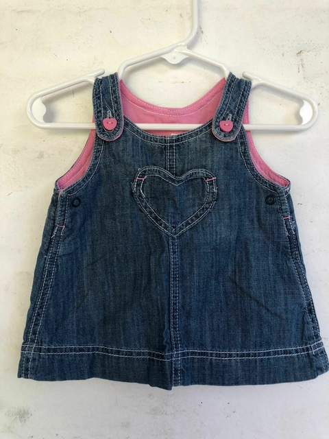 2/4M | Vestido de jean. HYM. 2/4 meses.