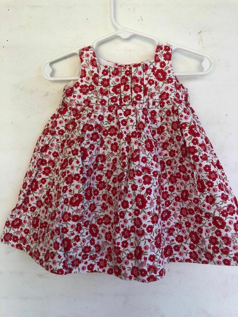 3M | Vestido con flores rojas. EL CORTE INGLÉS. 3 meses.