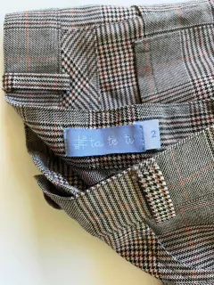 2A | Pantalón marrón tipo de vestir. TA TE TI. 2 años. La tela es finita. en internet
