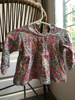 9M | Remera ML con arabescos y volados en el centro, MIMO. 9 meses. - comprar online